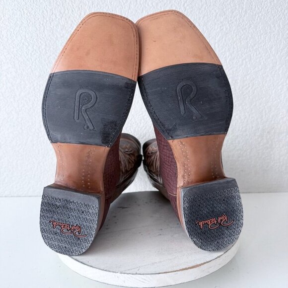 NEW Rod Patrick Mens Cowboy Boots Size 8B Brown Shark Leather Western Square Toe - Picture 9 of 12